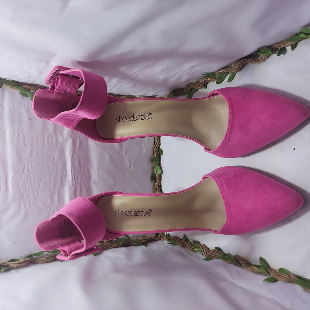 Shoe Dazzle Pink Heels with Elegant Bow